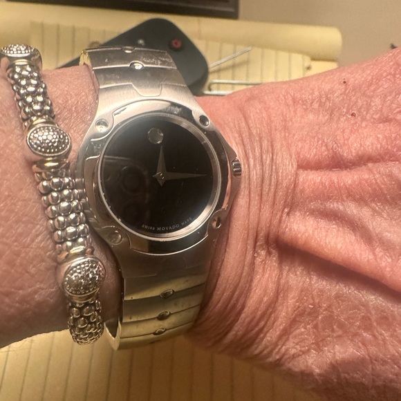 BRAND NEW WOMEN'S MOVADO SPORTS EDITION SILVER BLACK WATCH - Picture 13 of 13